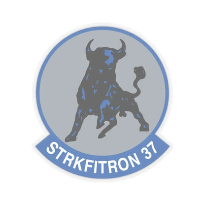 VFA 37 Ragin' Bulls STRKFITRON 37 (U.S. Navy) STICKER Vinyl Kiss-Cut Decal 6 Inch Transparent - The Sticker Space