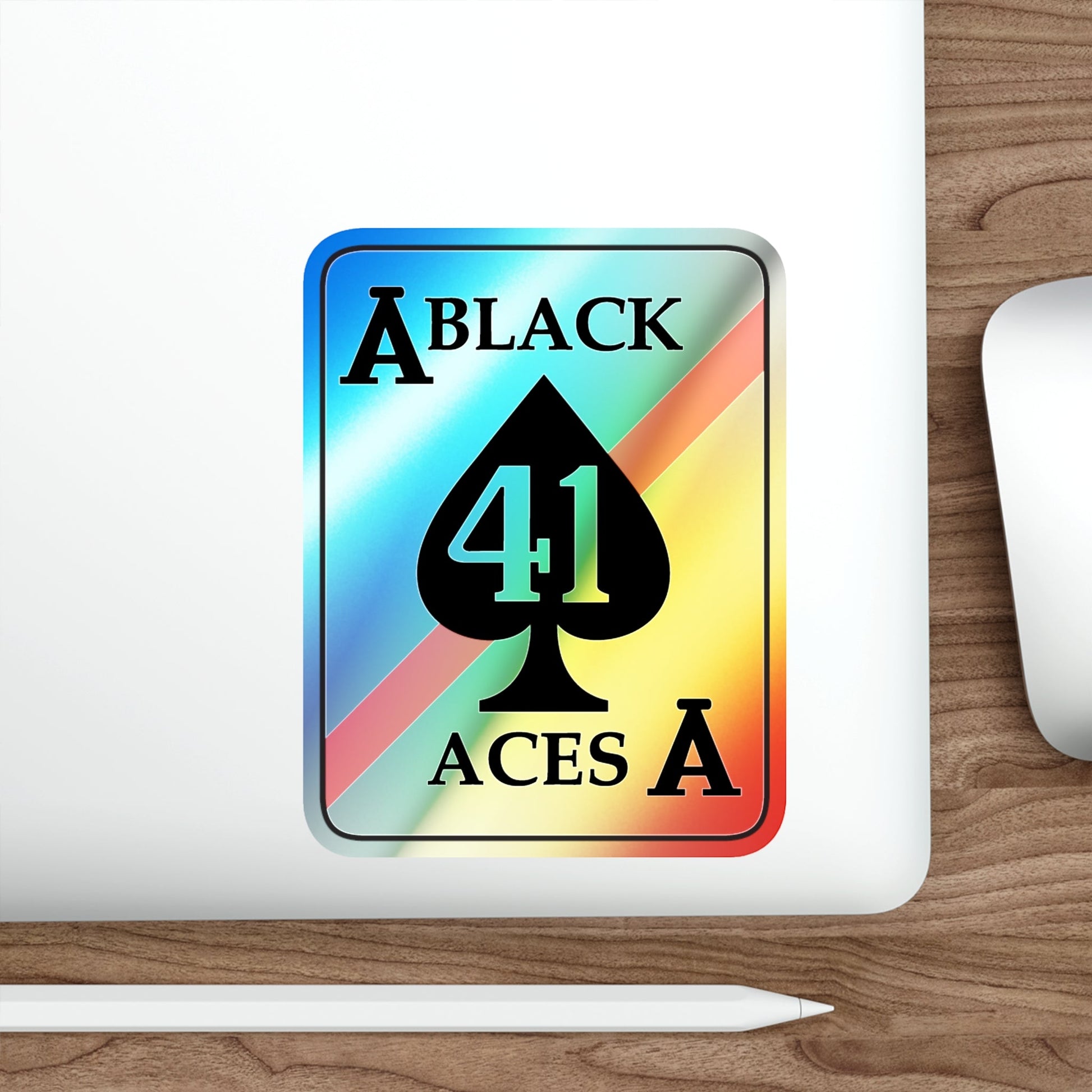 VFA 41 Black Aces (U.S. Navy) Holographic STICKER Die-Cut Vinyl Decal-The Sticker Space