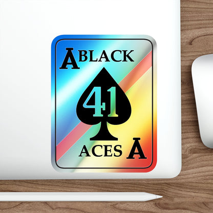 VFA 41 Black Aces (U.S. Navy) Holographic STICKER Die-Cut Vinyl Decal-The Sticker Space