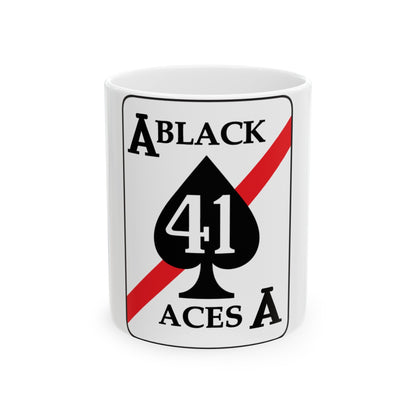 VFA 41 Black Aces (U.S. Navy) White Coffee Mug-11oz-The Sticker Space