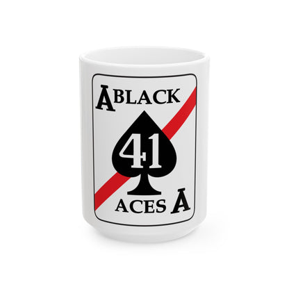 VFA 41 Black Aces (U.S. Navy) White Coffee Mug-15oz-The Sticker Space