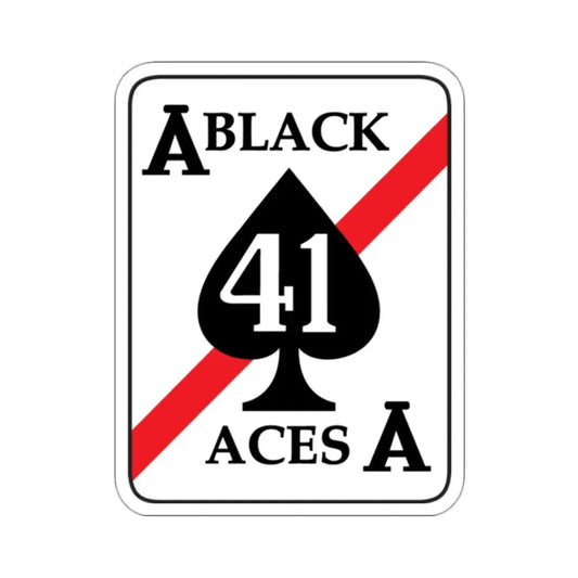 VFA 41 Black Aces (U.S. Navy) STICKER Vinyl Kiss-Cut Decal 2 Inch White - The Sticker Space
