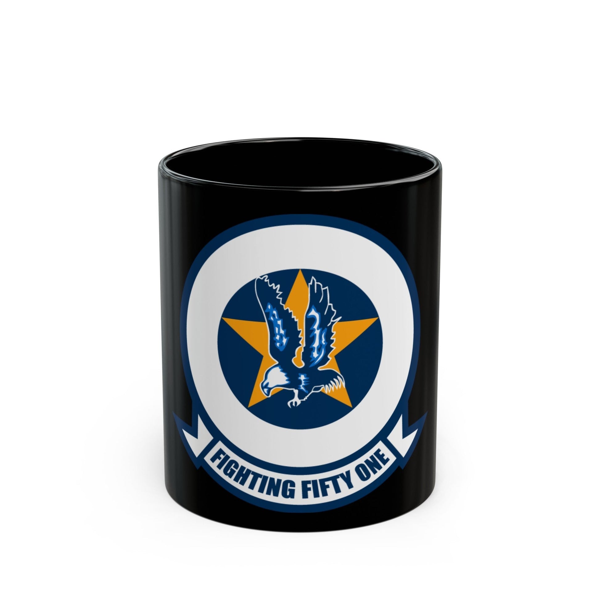 VFA 51 Fighting Fifty One (U.S. Navy) Black Coffee Mug-11oz-The Sticker Space