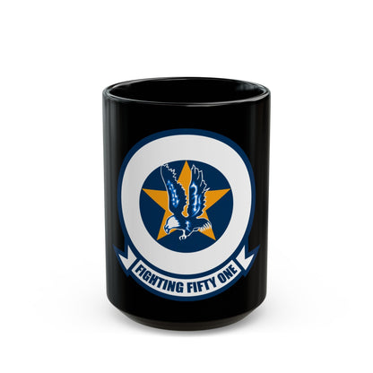 VFA 51 Fighting Fifty One (U.S. Navy) Black Coffee Mug-15oz-The Sticker Space