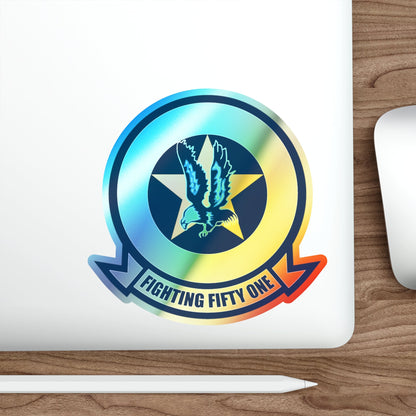 VFA 51 Fighting Fifty One (U.S. Navy) Holographic STICKER Die-Cut Vinyl Decal-The Sticker Space