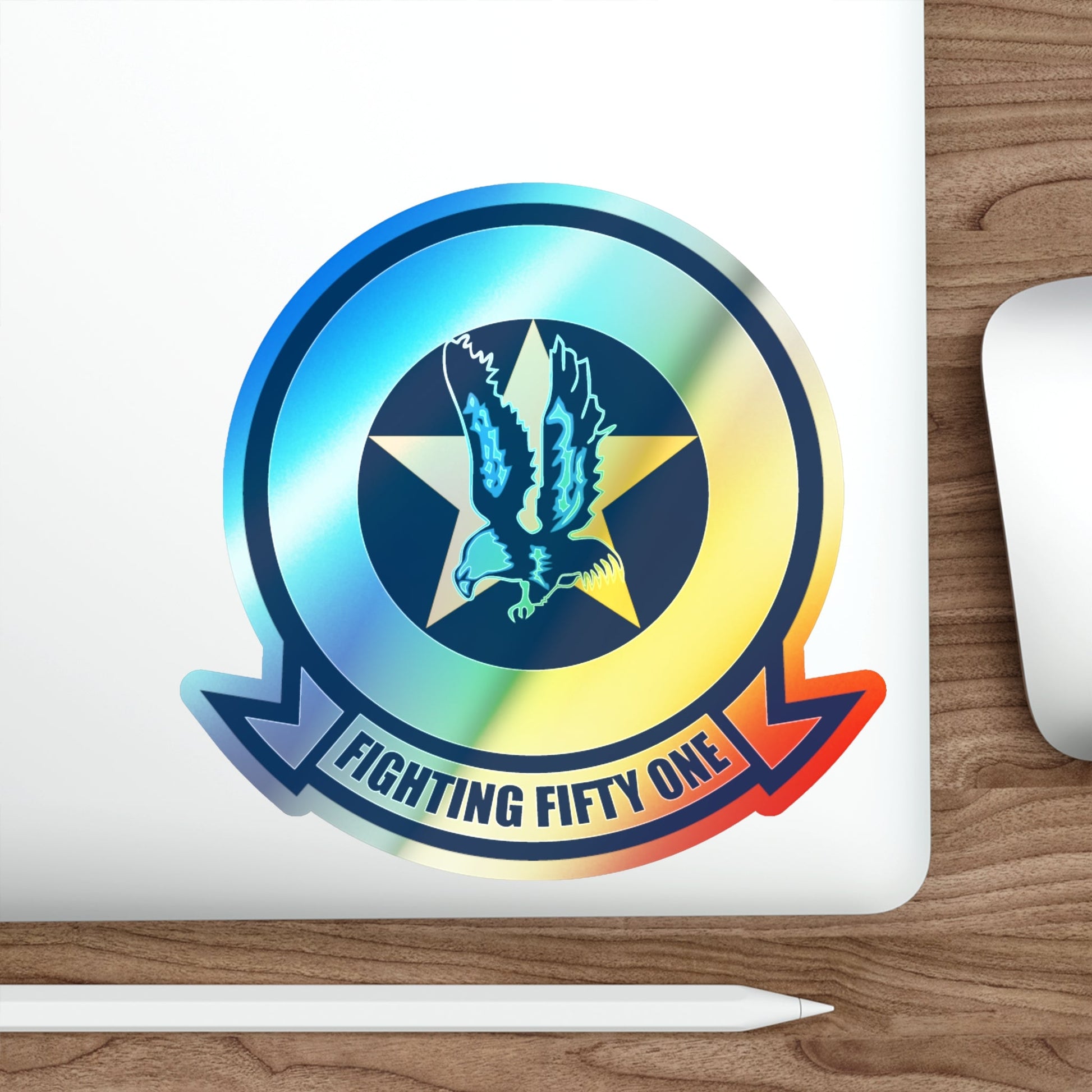 VFA 51 Fighting Fifty One (U.S. Navy) Holographic STICKER Die-Cut Vinyl Decal-The Sticker Space