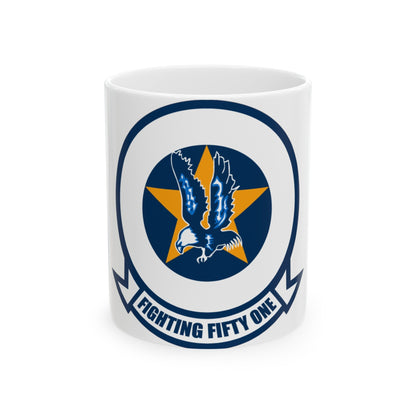 VFA 51 Fighting Fifty One (U.S. Navy) White Coffee Mug-11oz-The Sticker Space