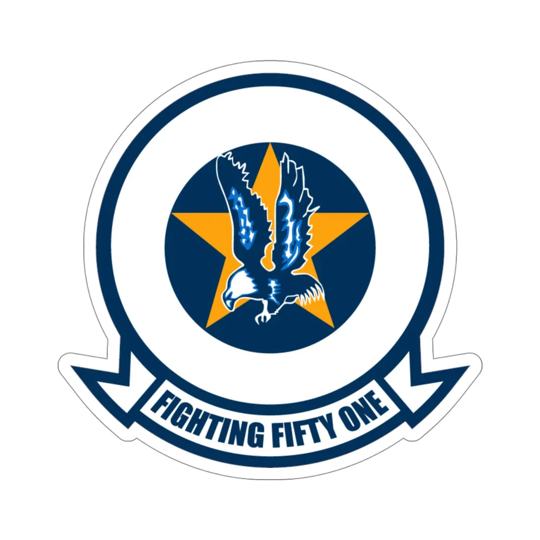 VFA 51 Fighting Fifty One (U.S. Navy) STICKER Vinyl Die-Cut Decal 4 Inch - The Sticker Space