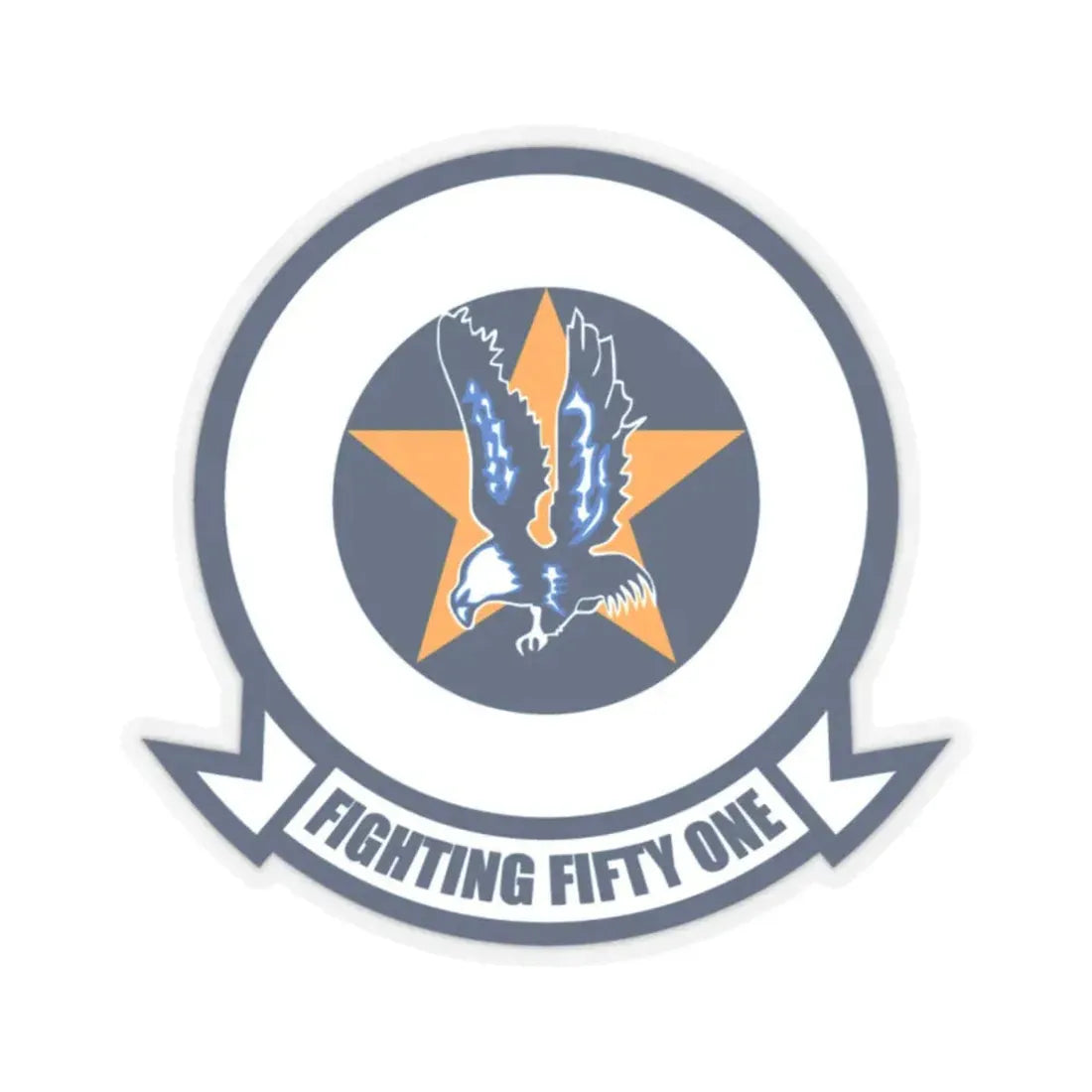 VFA 51 Fighting Fifty One (U.S. Navy) STICKER Vinyl Kiss-Cut Decal 2 Inch Transparent - The Sticker Space