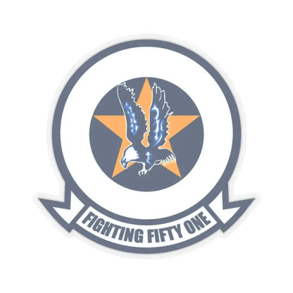 VFA 51 Fighting Fifty One (U.S. Navy) STICKER Vinyl Kiss-Cut Decal 2 Inch Transparent - The Sticker Space