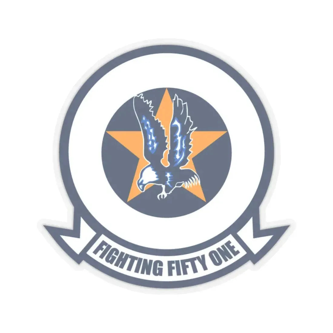 VFA 51 Fighting Fifty One (U.S. Navy) STICKER Vinyl Kiss-Cut Decal 3 Inch Transparent - The Sticker Space