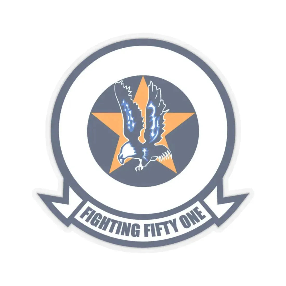 VFA 51 Fighting Fifty One (U.S. Navy) STICKER Vinyl Kiss-Cut Decal 6 Inch Transparent - The Sticker Space