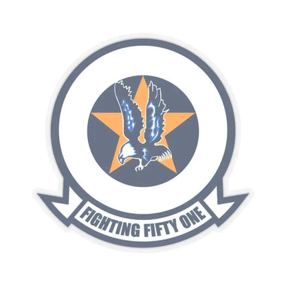 VFA 51 Fighting Fifty One (U.S. Navy) STICKER Vinyl Kiss-Cut Decal 6 Inch Transparent - The Sticker Space