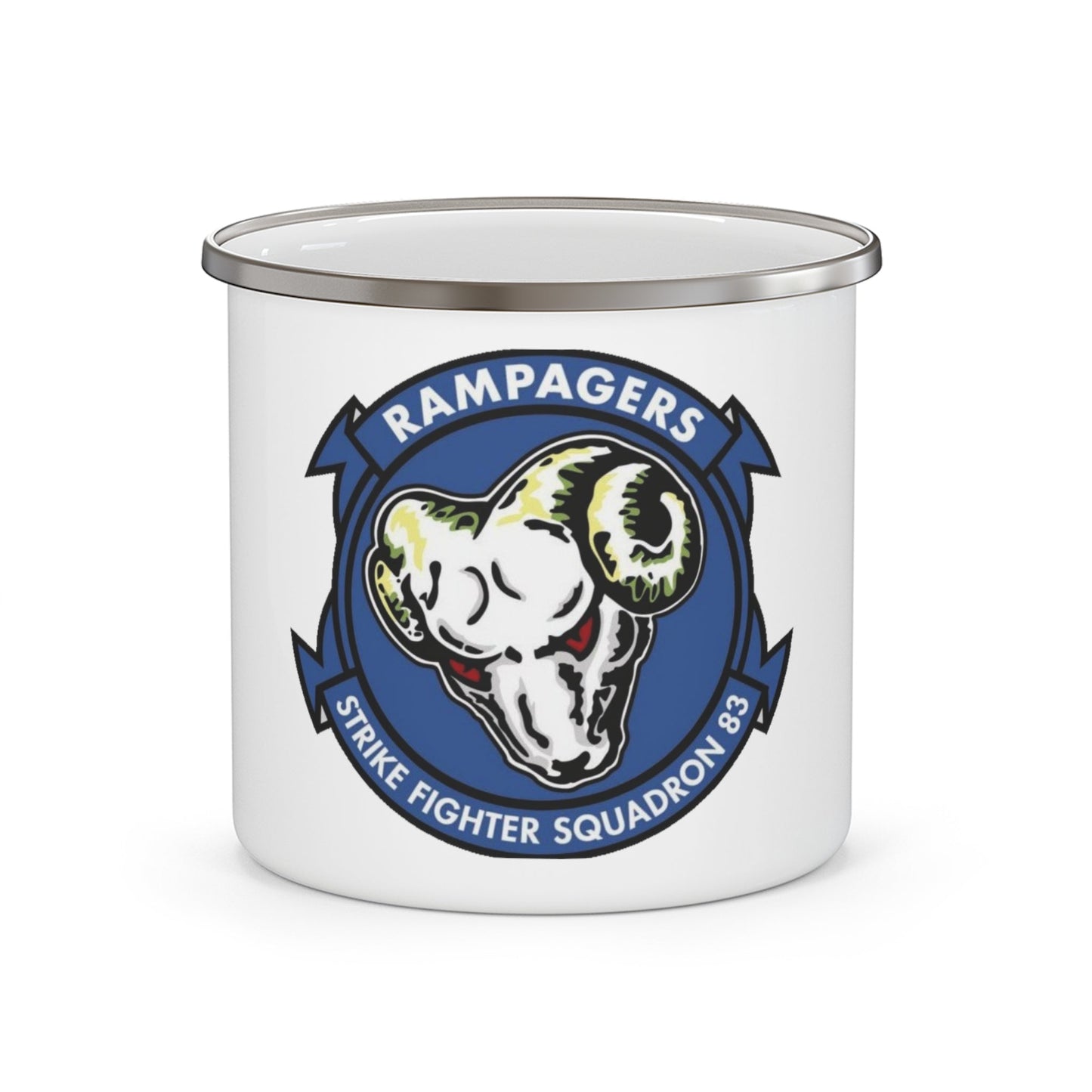 VFA 83 Strike Fighter Squadron 83 (U.S. Navy) Enamel Mug 12oz-12oz-The Sticker Space