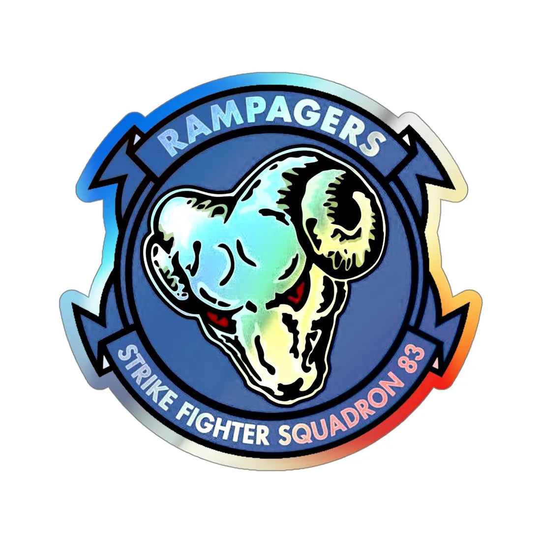 VFA 83 Strike Fighter Squadron 83 (U.S. Navy) Holographic STICKER Die-Cut Vinyl Decal 4 Inch Holographic - The Sticker Space