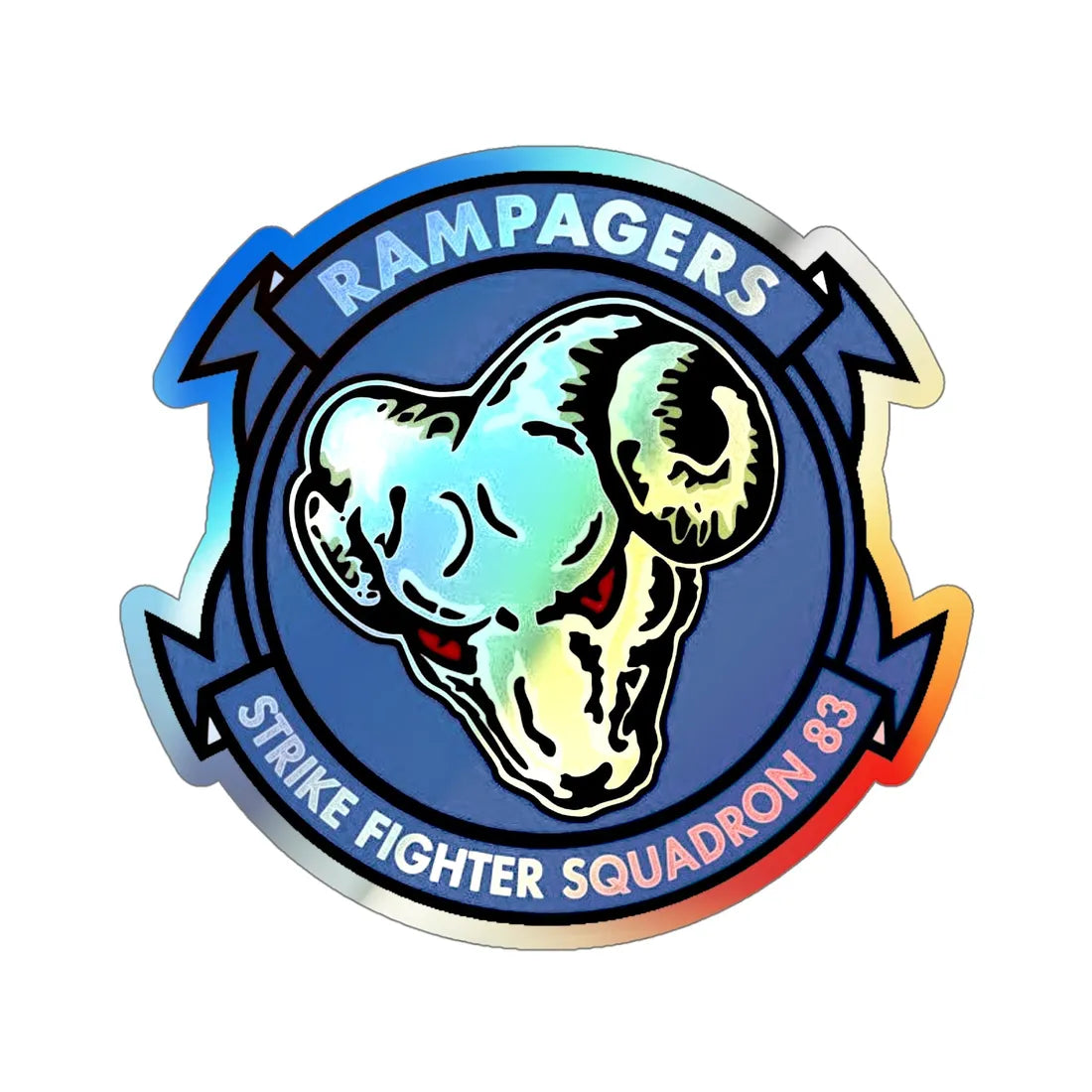 VFA 83 Strike Fighter Squadron 83 (U.S. Navy) Holographic STICKER Die-Cut Vinyl Decal 5 Inch Holographic - The Sticker Space