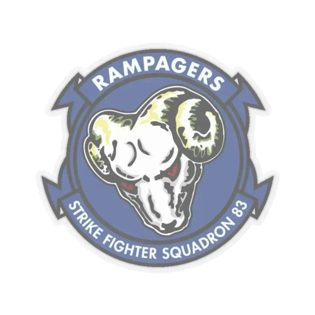 VFA 83 Strike Fighter Squadron 83 (U.S. Navy) STICKER Vinyl Kiss-Cut Decal 2 Inch Transparent - The Sticker Space