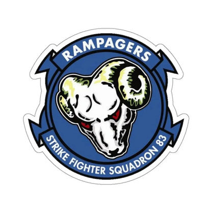 VFA 83 Strike Fighter Squadron 83 (U.S. Navy) STICKER Vinyl Kiss-Cut Decal 3 Inch White - The Sticker Space