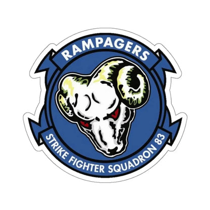 VFA 83 Strike Fighter Squadron 83 (U.S. Navy) STICKER Vinyl Kiss-Cut Decal 4 Inch White - The Sticker Space