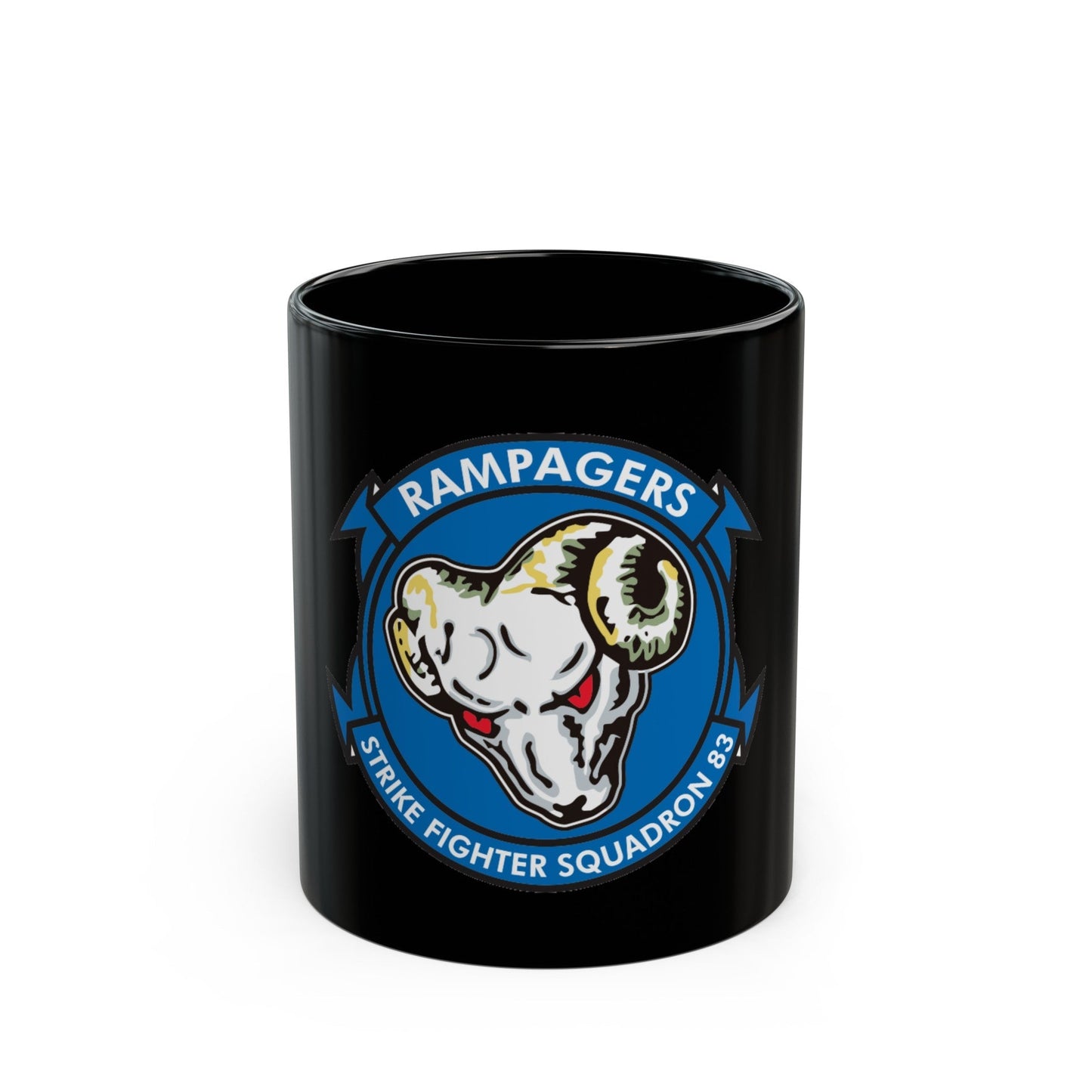 VFA 83 Strike Fighters Sq 83 (U.S. Navy) Black Coffee Mug-11oz-The Sticker Space