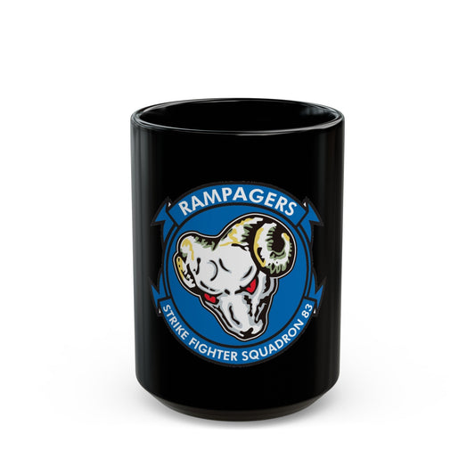 VFA 83 Strike Fighters Sq 83 (U.S. Navy) Black Coffee Mug-15oz-The Sticker Space