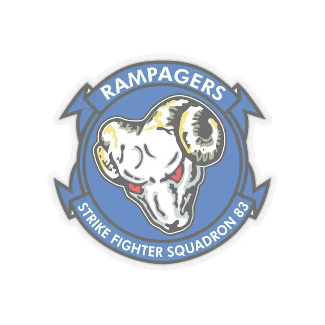 VFA 83 Strike Fighters Sq 83 (U.S. Navy) STICKER Vinyl Kiss-Cut Decal 6 Inch Transparent - The Sticker Space