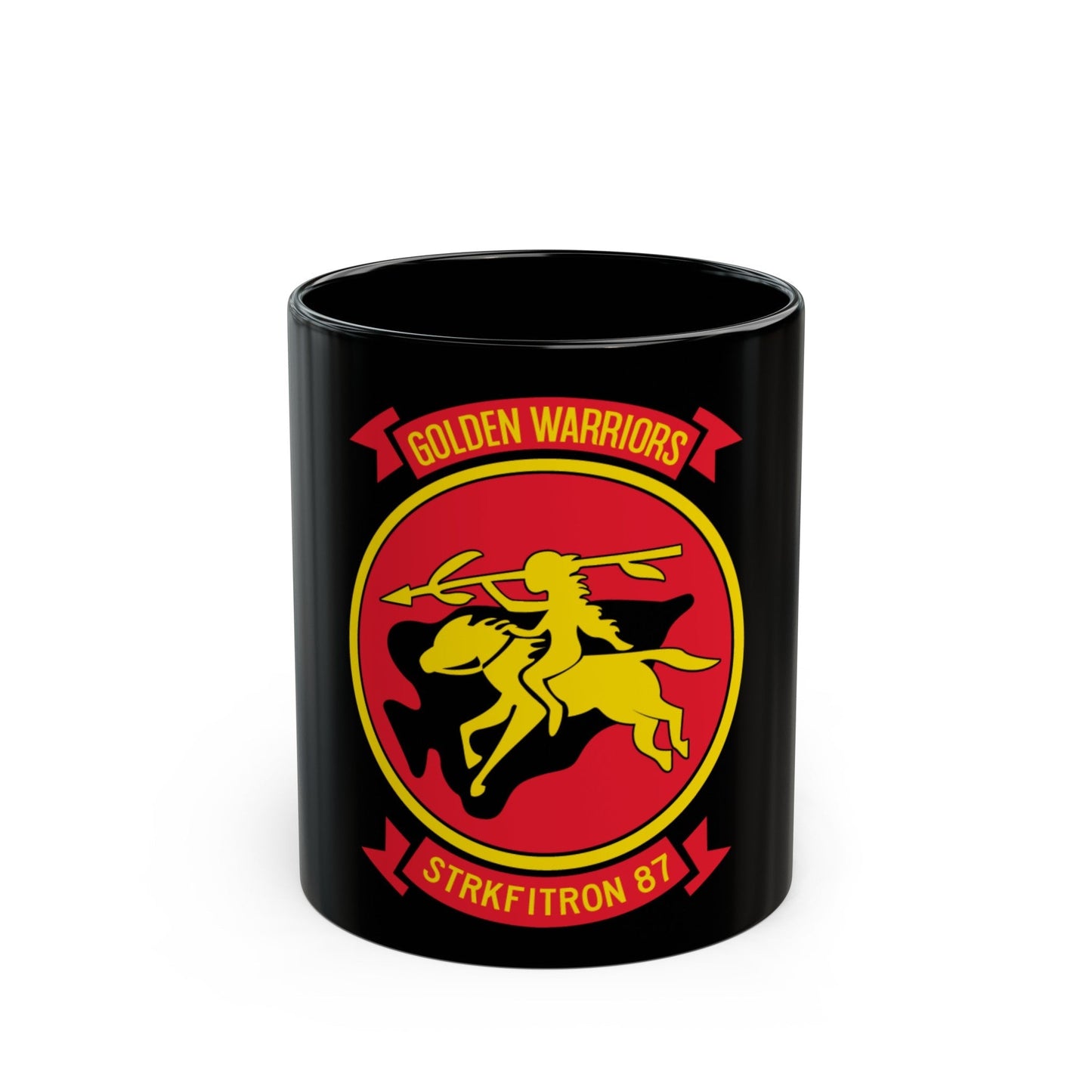 VFA 87 Golden Warriors (U.S. Navy) Black Coffee Mug-11oz-The Sticker Space