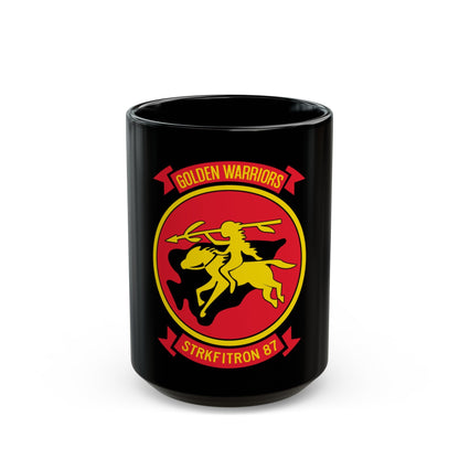 VFA 87 Golden Warriors (U.S. Navy) Black Coffee Mug-15oz-The Sticker Space