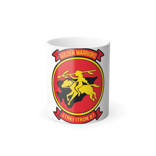 VFA 87 Golden Warriors (U.S. Navy) Color Changing Mug 11oz-11oz-The Sticker Space