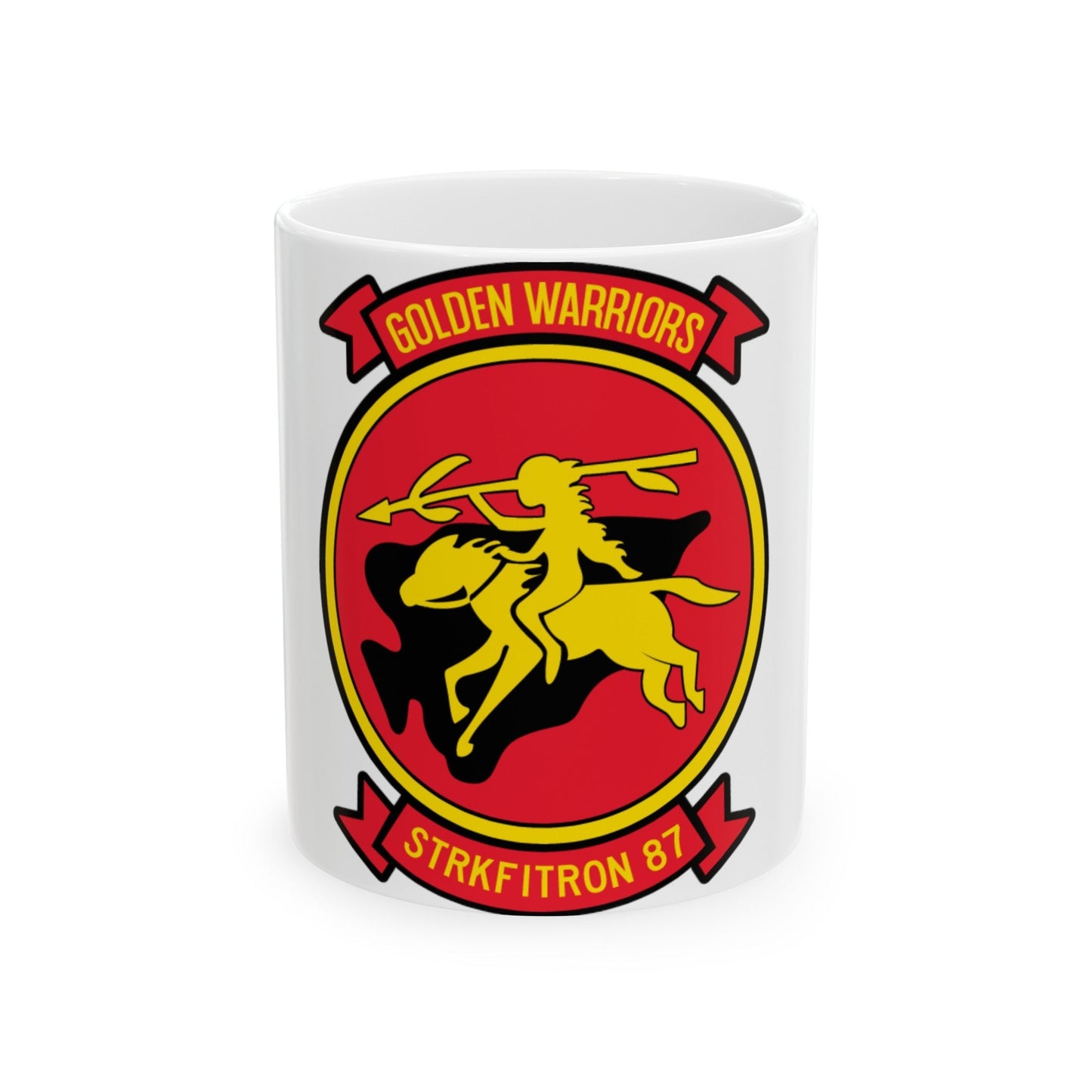 VFA 87 Golden Warriors (U.S. Navy) White Coffee Mug-11oz-The Sticker Space