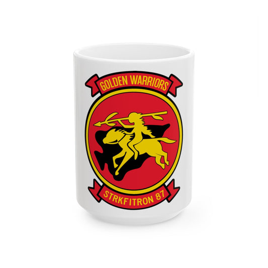 VFA 87 Golden Warriors (U.S. Navy) White Coffee Mug-15oz-The Sticker Space