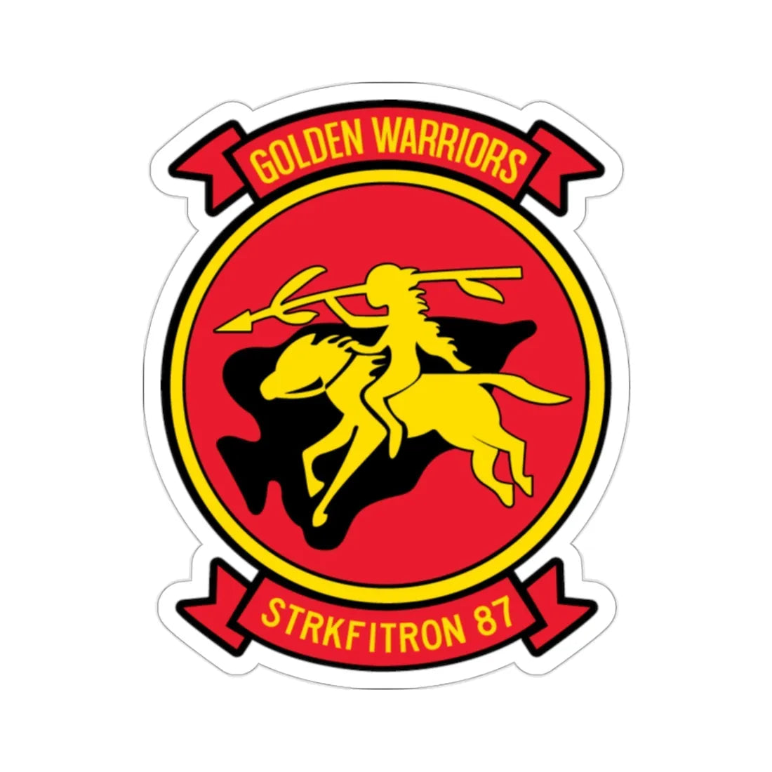 VFA 87 Golden Warriors (U.S. Navy) STICKER Vinyl Die-Cut Decal 2 Inch - The Sticker Space