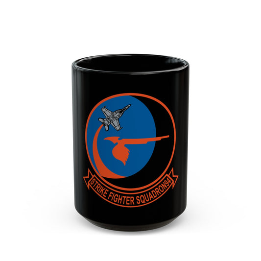 VFA 94 Mighty Shrikes (U.S. Navy) Black Coffee Mug-15oz-The Sticker Space