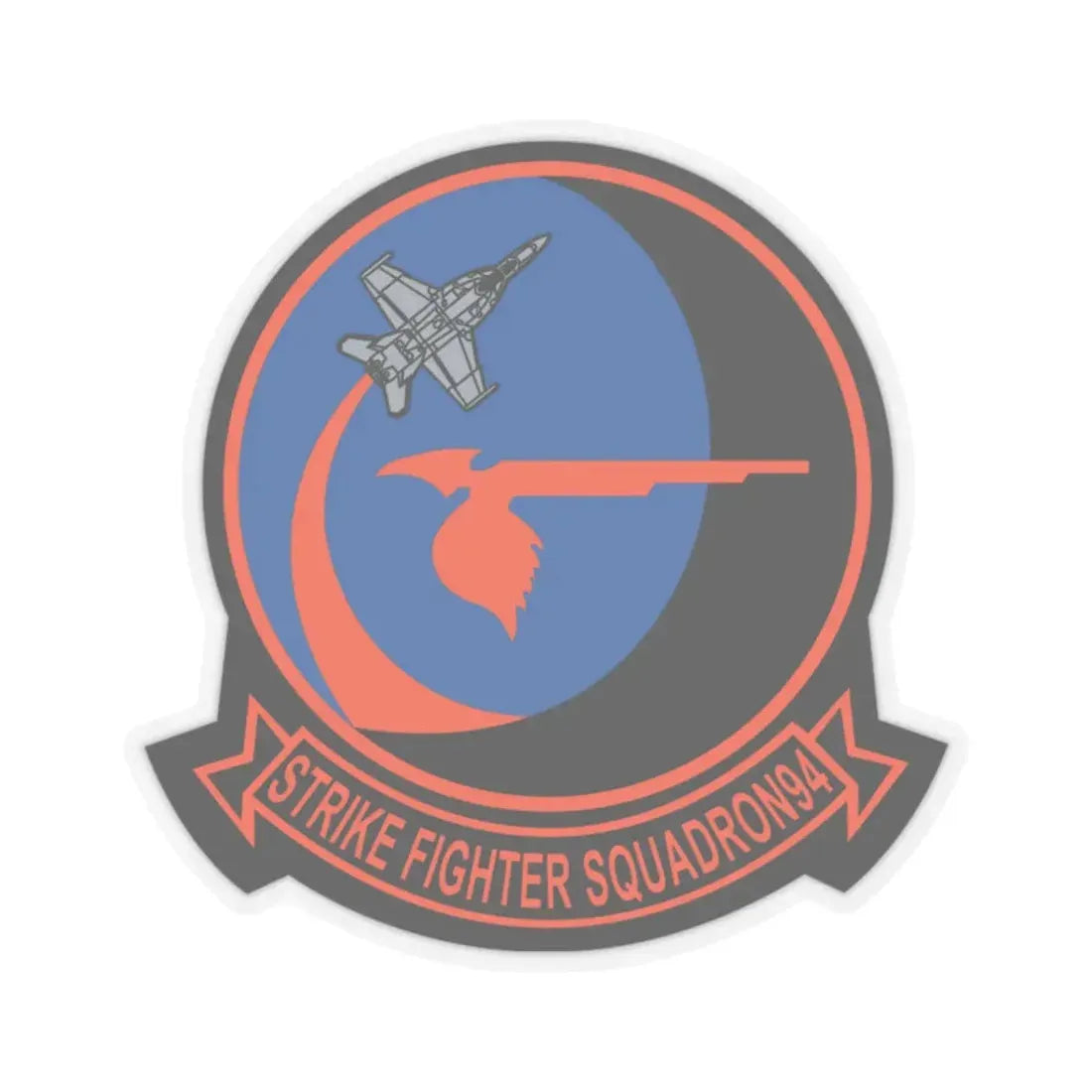VFA 94 Mighty Shrikes (U.S. Navy) STICKER Vinyl Kiss-Cut Decal 3 Inch Transparent - The Sticker Space