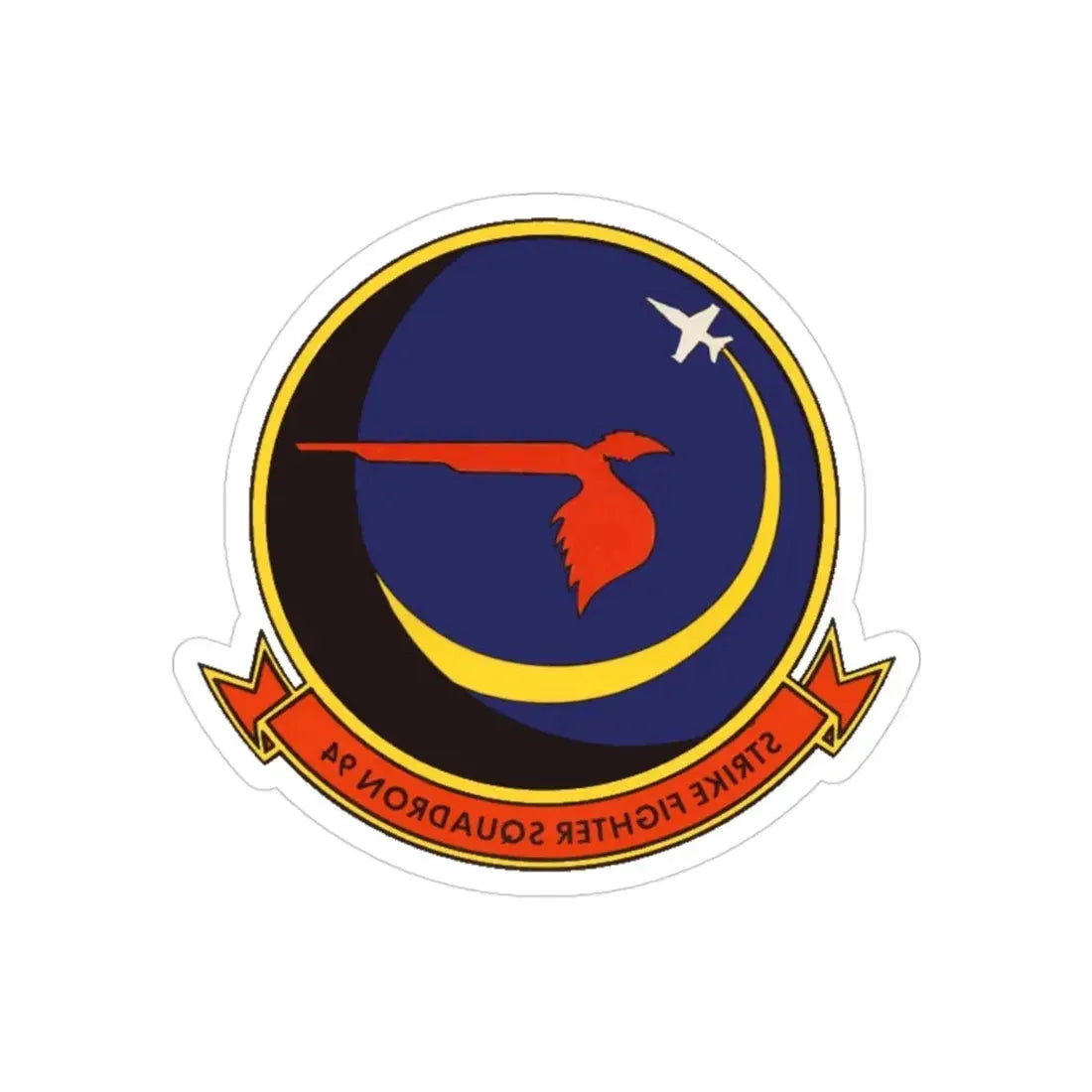 VFA 94 (U.S. Navy) REVERSE PRINT Transparent Die-Cut STICKER 3 Inch Die-Cut Transparent - The Sticker Space