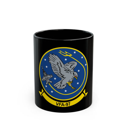VFA 97 Warhawks (U.S. Navy) Black Coffee Mug-11oz-The Sticker Space