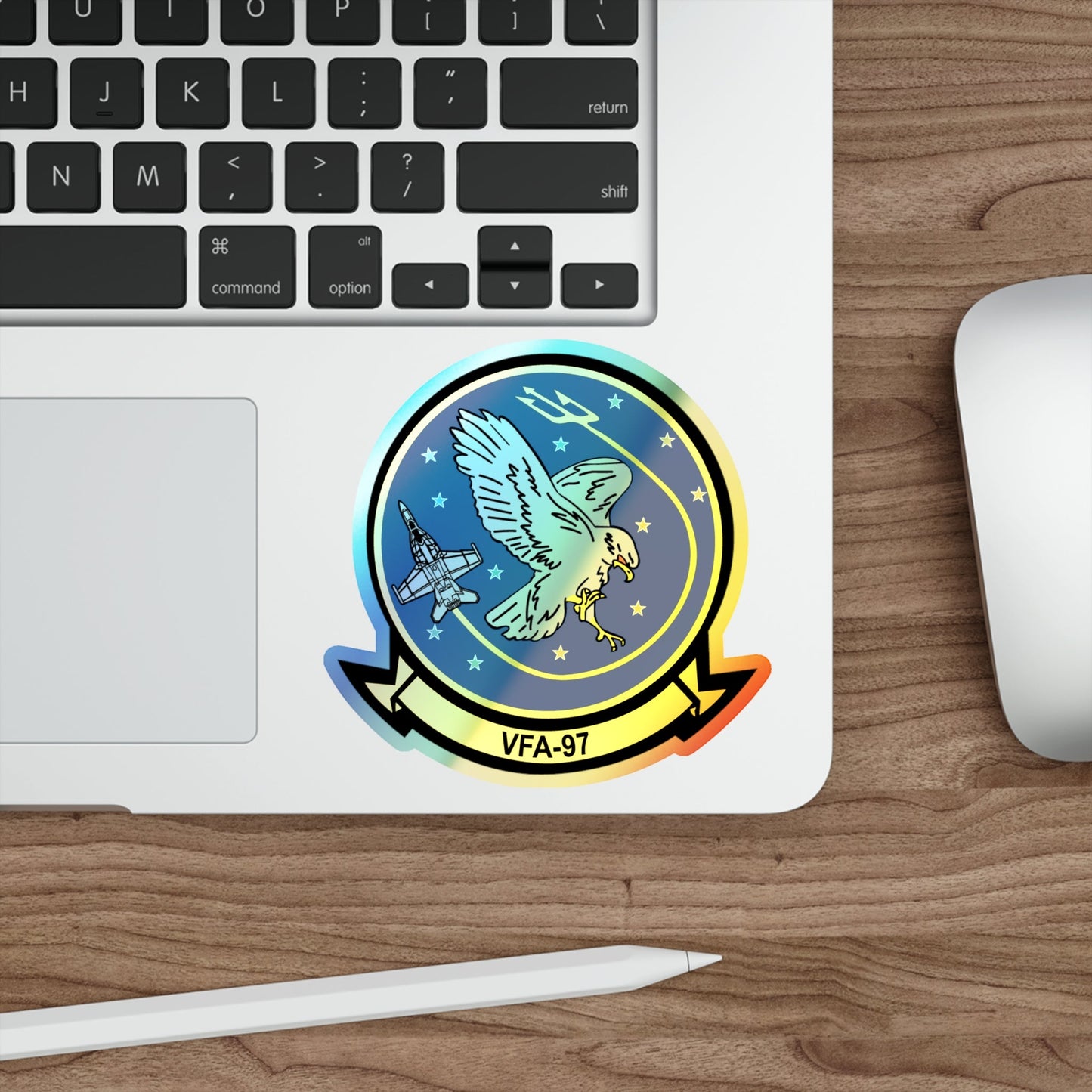 VFA 97 Warhawks (U.S. Navy) Holographic STICKER Die-Cut Vinyl Decal-The Sticker Space