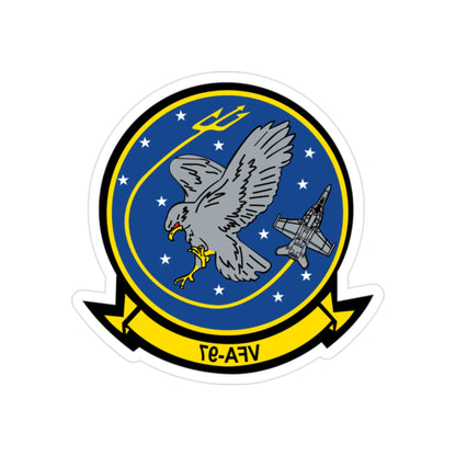 VFA 97 Warhawks (U.S. Navy) REVERSE PRINT Transparent STICKER-2 Inch-The Sticker Space