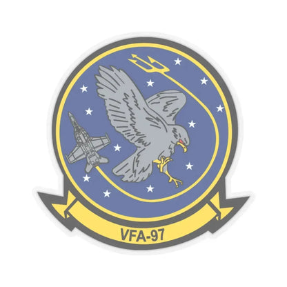 VFA 97 Warhawks (U.S. Navy) STICKER Vinyl Kiss-Cut Decal 4 Inch Transparent - The Sticker Space
