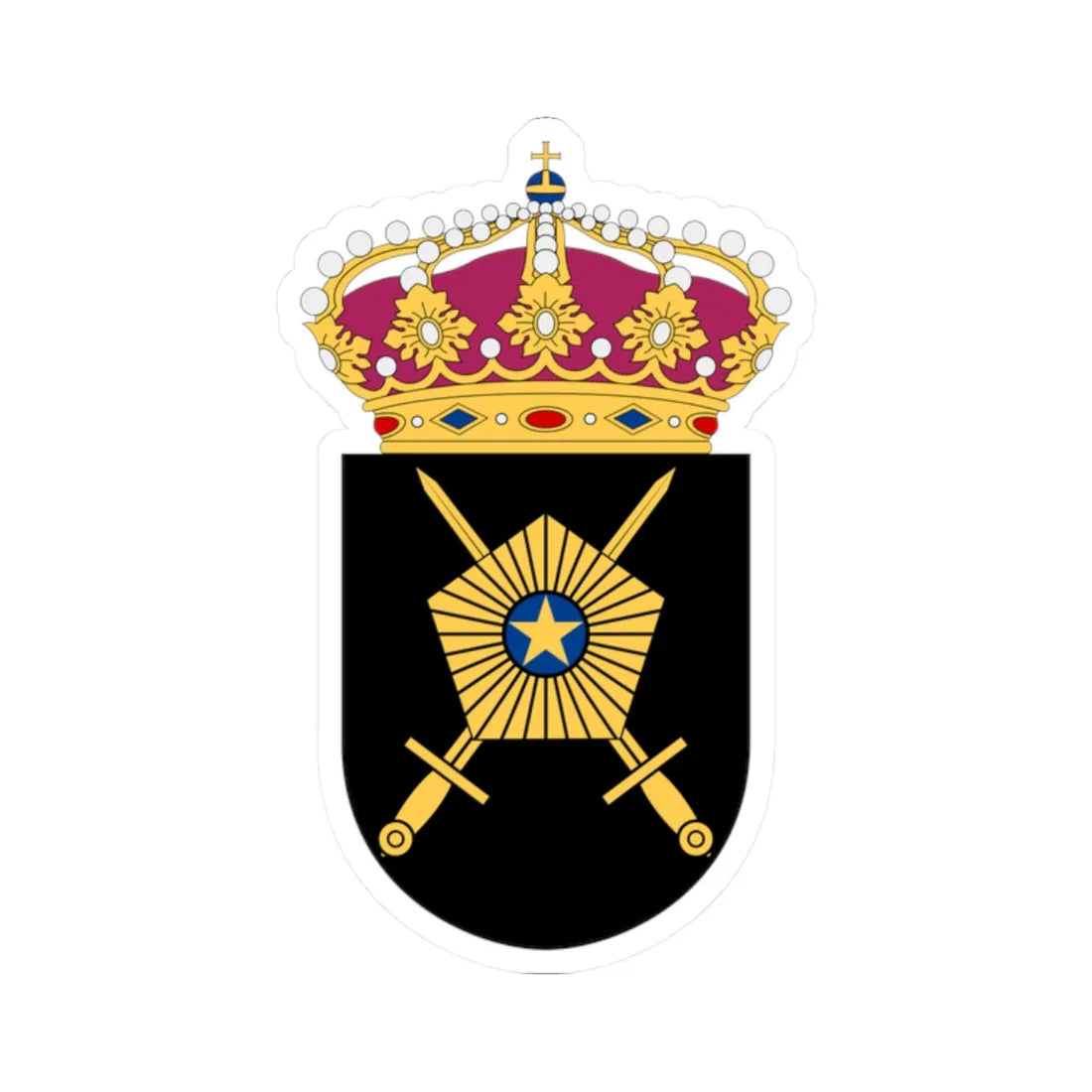 Väg- och vattenbyggnadskåren vapen (Sweden) (Coat of Arms) STICKER Vinyl Kiss-Cut Decal 2 Inch White - The Sticker Space