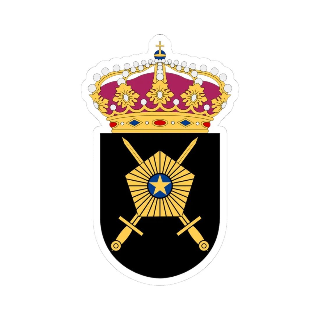 Väg- och vattenbyggnadskåren vapen (Sweden) (Coat of Arms) STICKER Vinyl Kiss-Cut Decal 3 Inch White - The Sticker Space