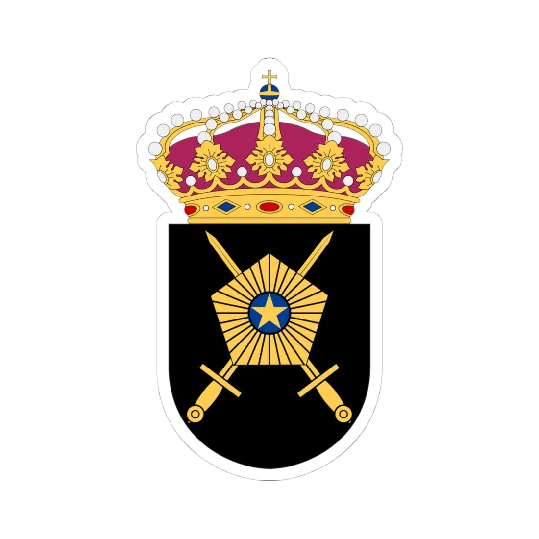 Väg- och vattenbyggnadskåren vapen (Sweden) (Coat of Arms) STICKER Vinyl Kiss-Cut Decal 4 Inch White - The Sticker Space