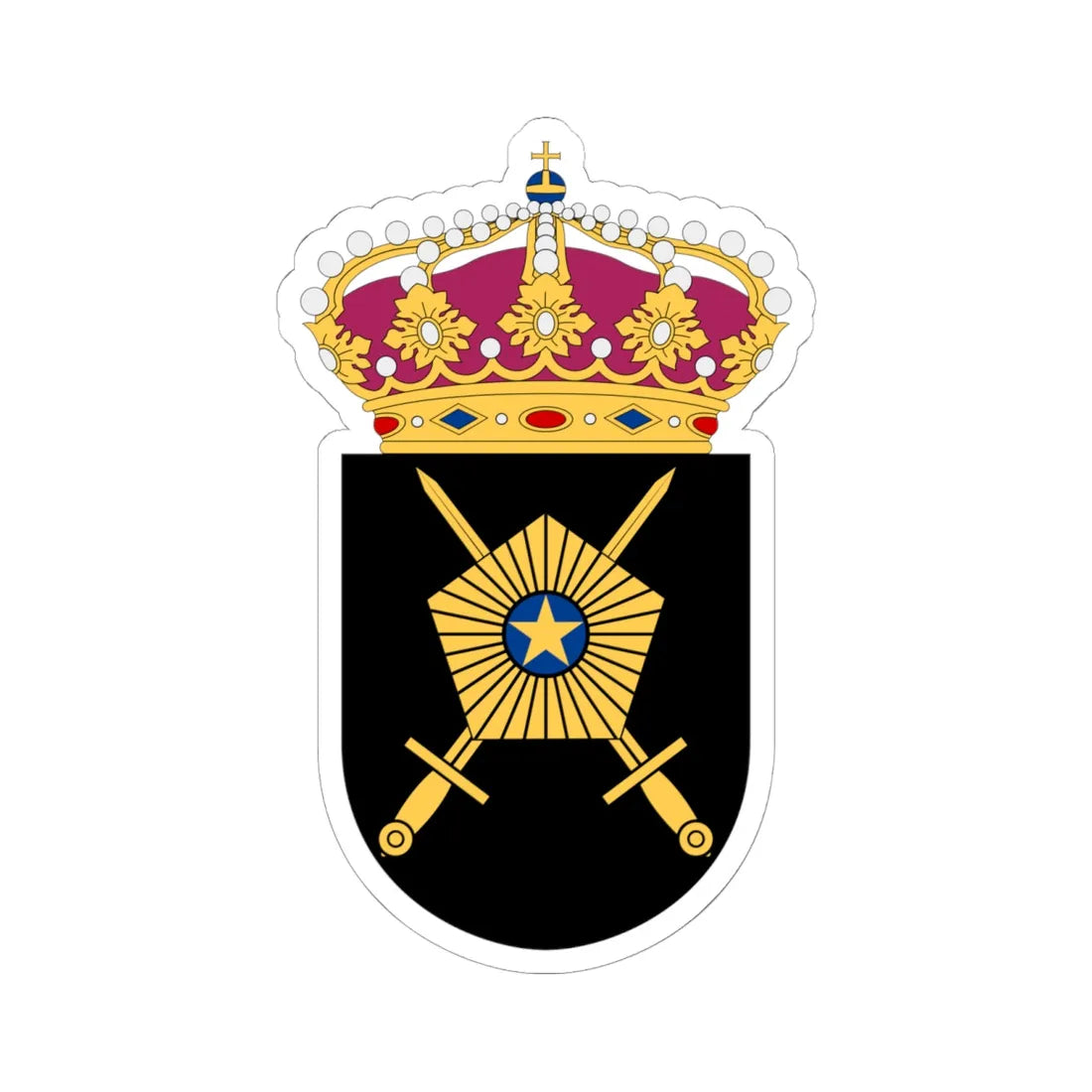 Väg- och vattenbyggnadskåren vapen (Sweden) (Coat of Arms) STICKER Vinyl Kiss-Cut Decal 6 Inch White - The Sticker Space