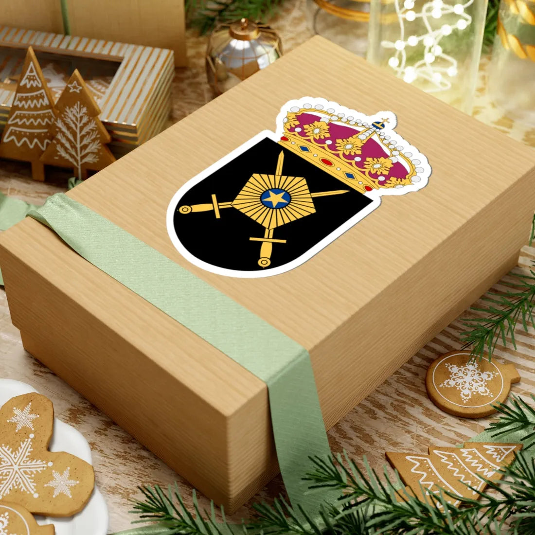 Väg- och vattenbyggnadskåren vapen (Sweden) (Coat of Arms) STICKER Vinyl Kiss-Cut Decal - The Sticker Space