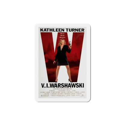 VI Warshawski 1991 Movie Poster Die-Cut Magnet-3" x 3"-The Sticker Space