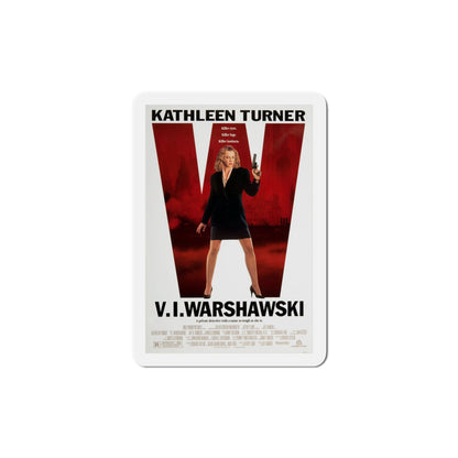 VI Warshawski 1991 Movie Poster Die-Cut Magnet-6 × 6"-The Sticker Space