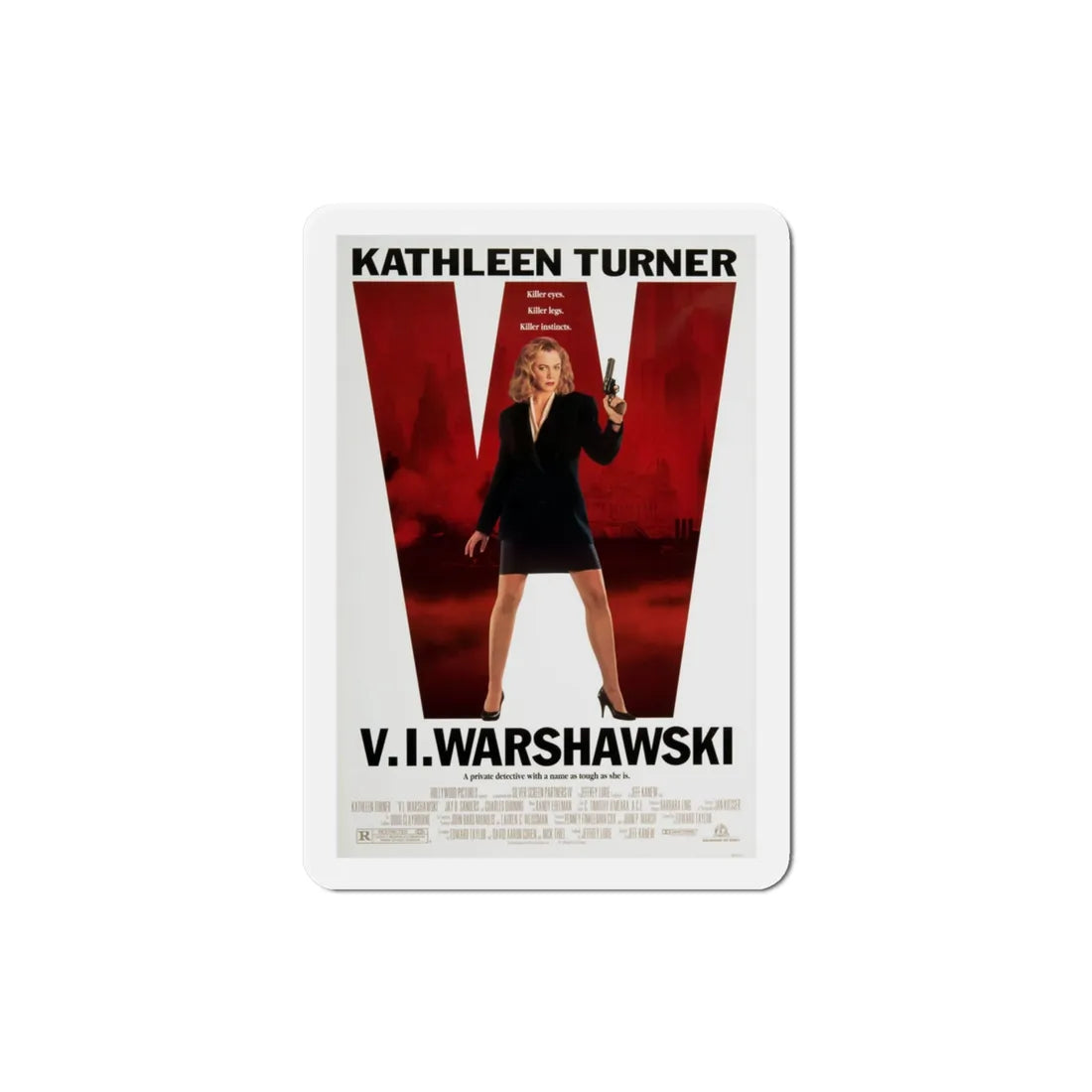 VI Warshawski 1991 Movie Poster Refrigerator Magnet 3 Inch - The Sticker Space