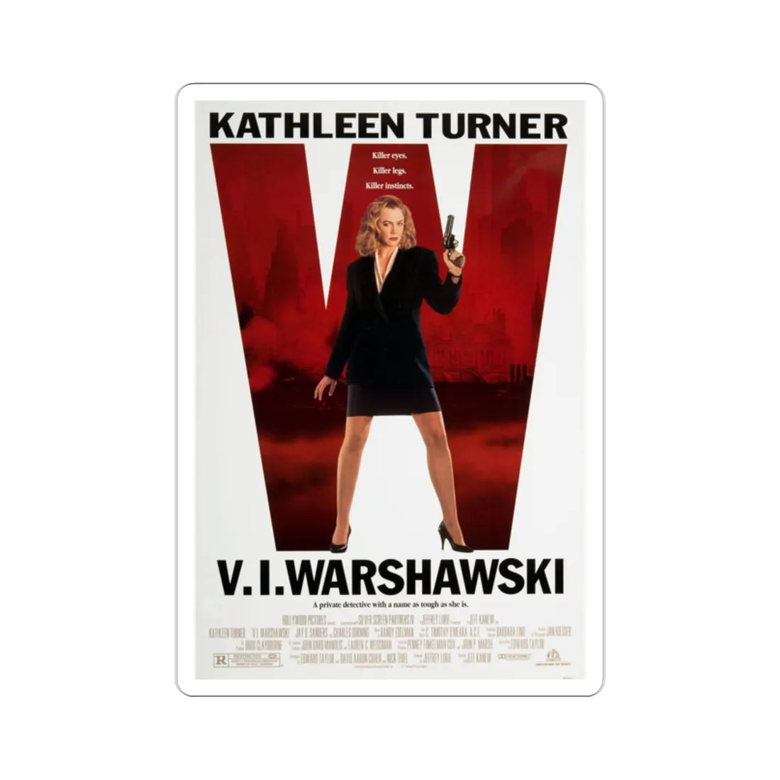 VI Warshawski 1991 Movie Poster STICKER Vinyl Die-Cut Decal 2 Inch - The Sticker Space