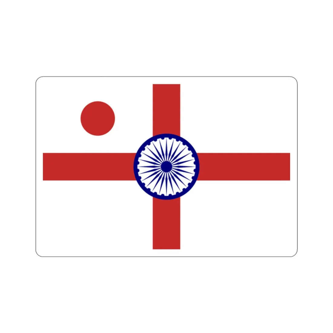 Vice Admiral of the Indian Navy Flag (India) STICKER Vinyl Die-Cut Decal 2 Inch - The Sticker Space