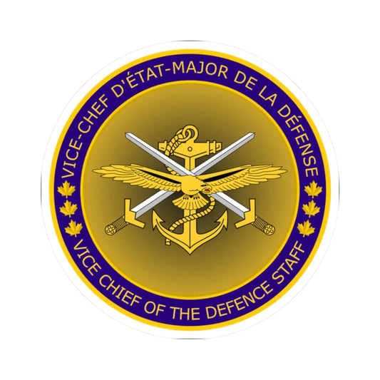 Vice Chief of the Defence Staff logo (Canada) (Coat of Arms) STICKER Vinyl Kiss-Cut Decal 2 Inch White - The Sticker Space